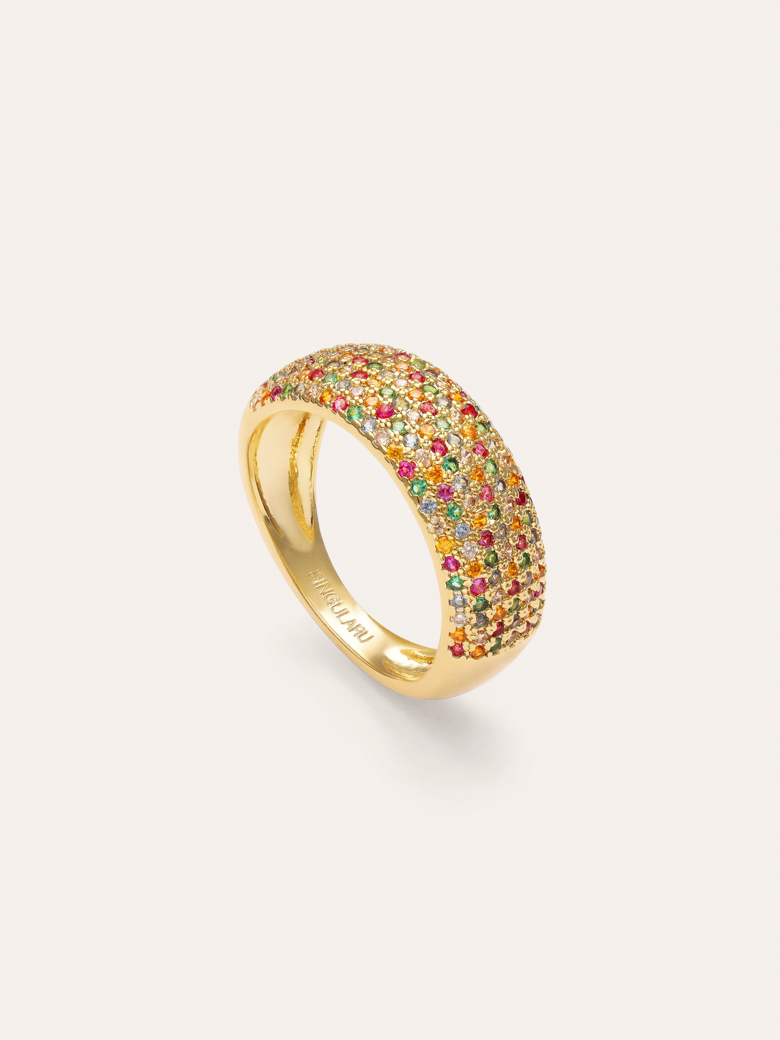 Anillo Dancing Colors Baño Oro