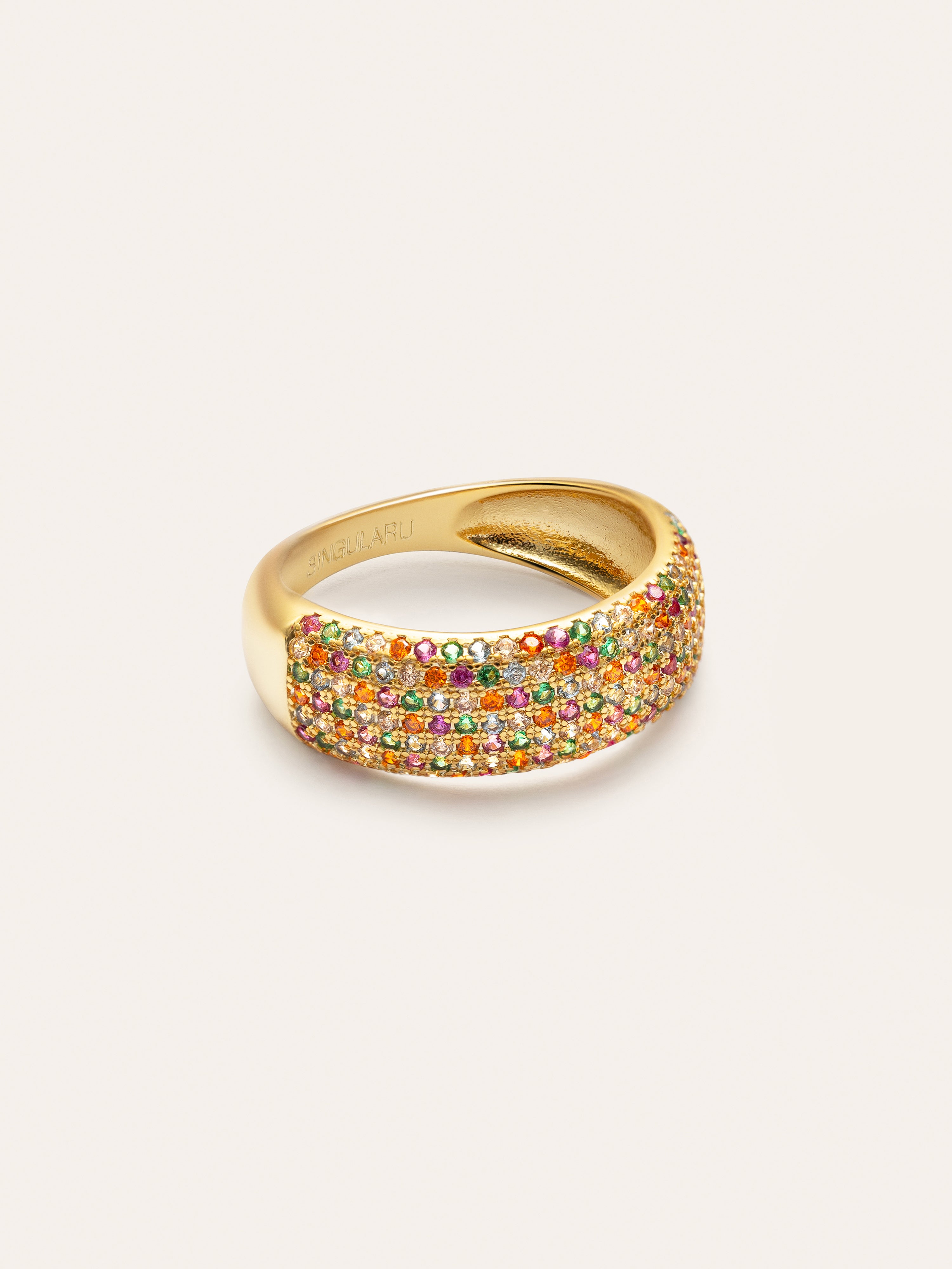 Anillo Dancing Colors Baño Oro