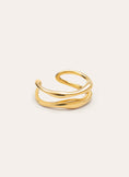 Double Air Stainless Steel Gold Ring