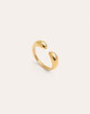 Double Drop Stainless Steel Gold Ring 