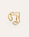 Imagen detalle de Ring Double Peak Steel Gold Plating
