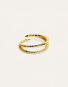 Anillo Doble Twist Baño Oro