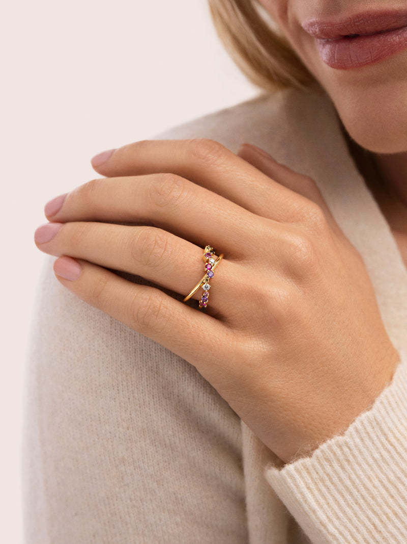Estelar Cross Gold Ring 