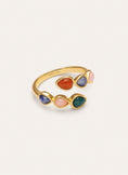 Anillo Gota Stones Baño Oro