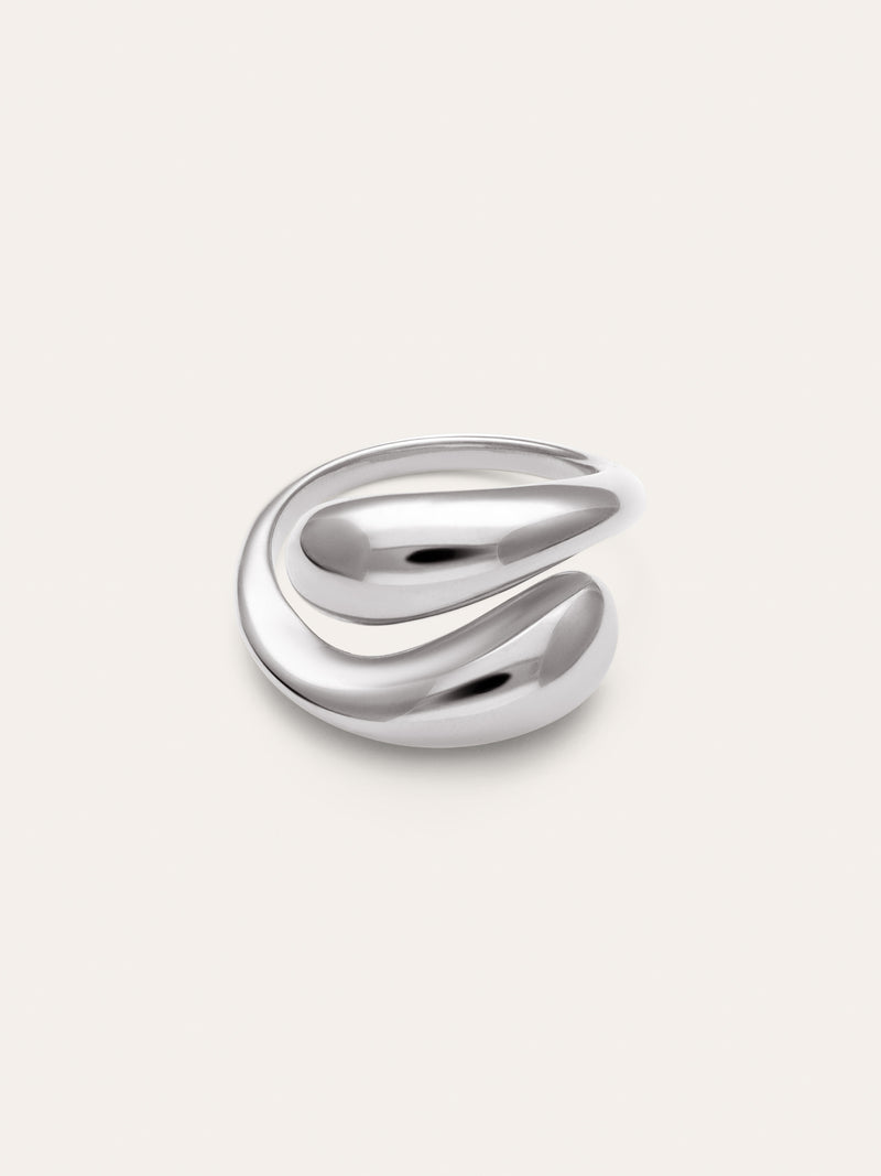 Maxi Abbraccio Stainless Steel Ring 