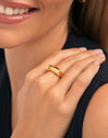 Anillo Maxi Mariana Acero Baño Oro
