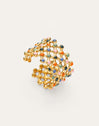 Mini Bomb Enamel Stainless Steel Gold Ring 