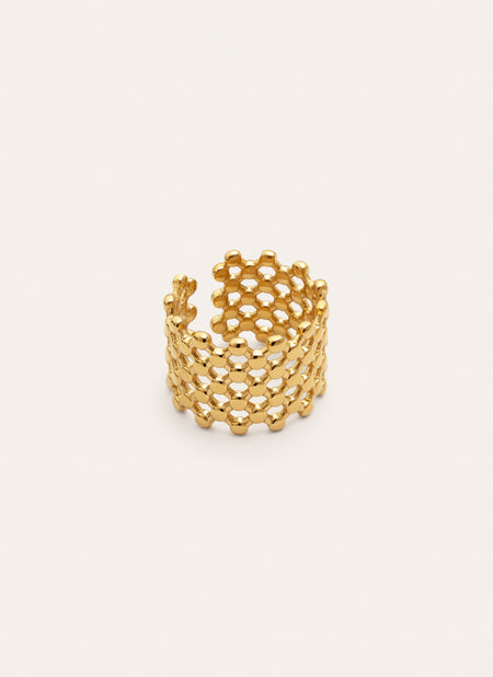 Mini Bomb Stainless Steel Gold Ring 