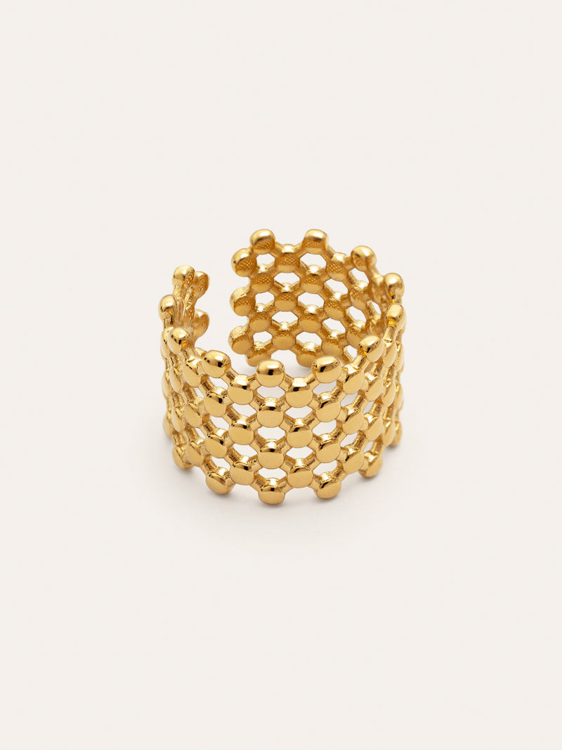 Mini Bomb Stainless Steel Gold Ring 