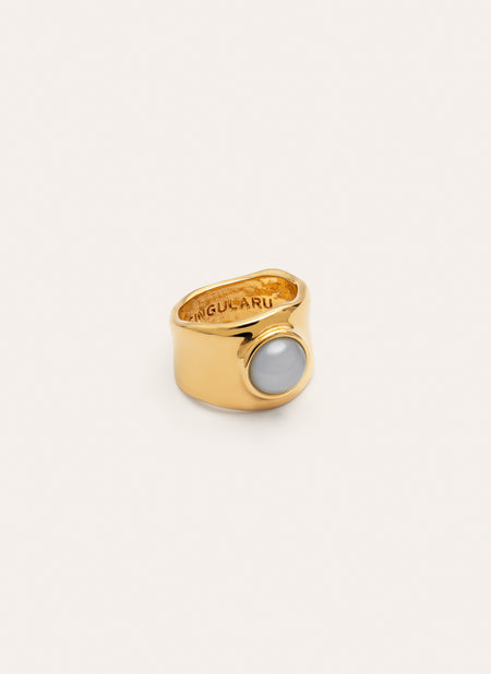 My Blue Stone Gold Ring