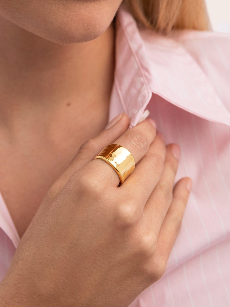 Anillo My Ocean Acero Baño Oro