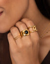 Ring One Link Edelstahl mit 18kt Goldbeschichtung - vista 4