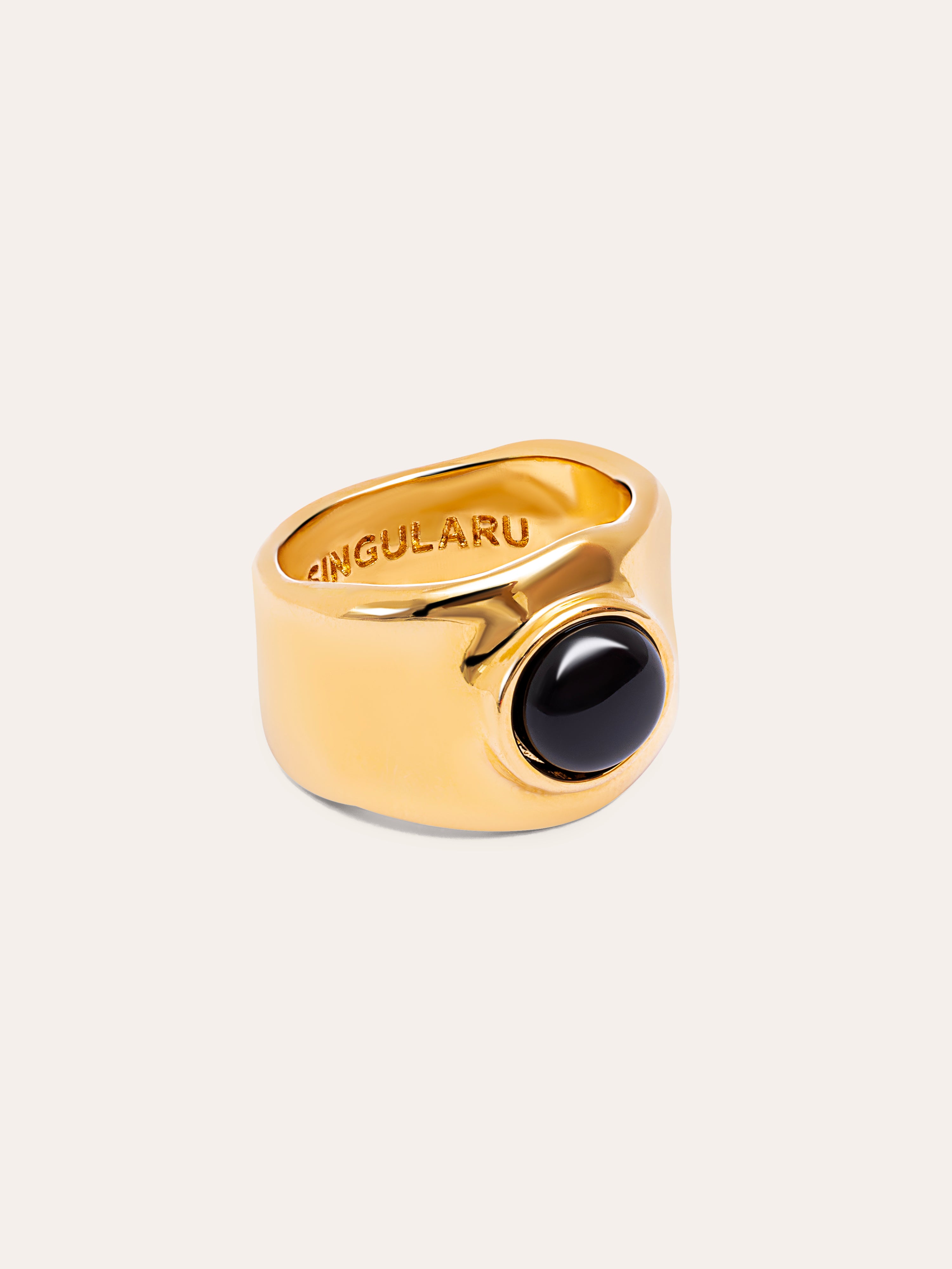 Anillo My Onyx Baño Oro