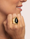 Anillo My Maxi Stone Acero Baño Oro