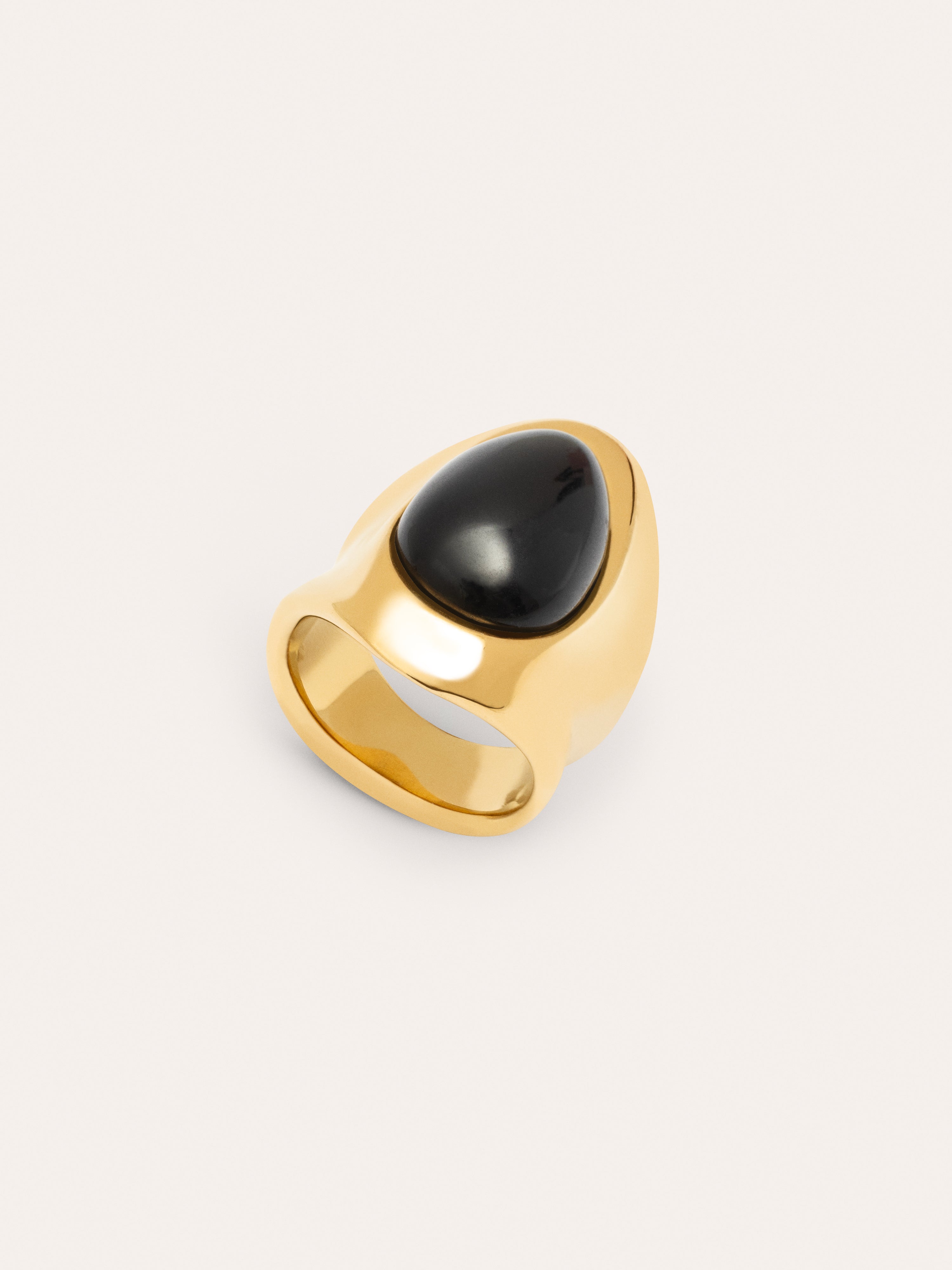 Anillo My Maxi Stone Acero Baño Oro