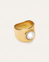 Anillo My Nácar Acero Baño Oro