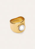 Anillo My Nácar Acero Baño Oro