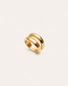 Oceana Stainless Steel Gold Ring 
