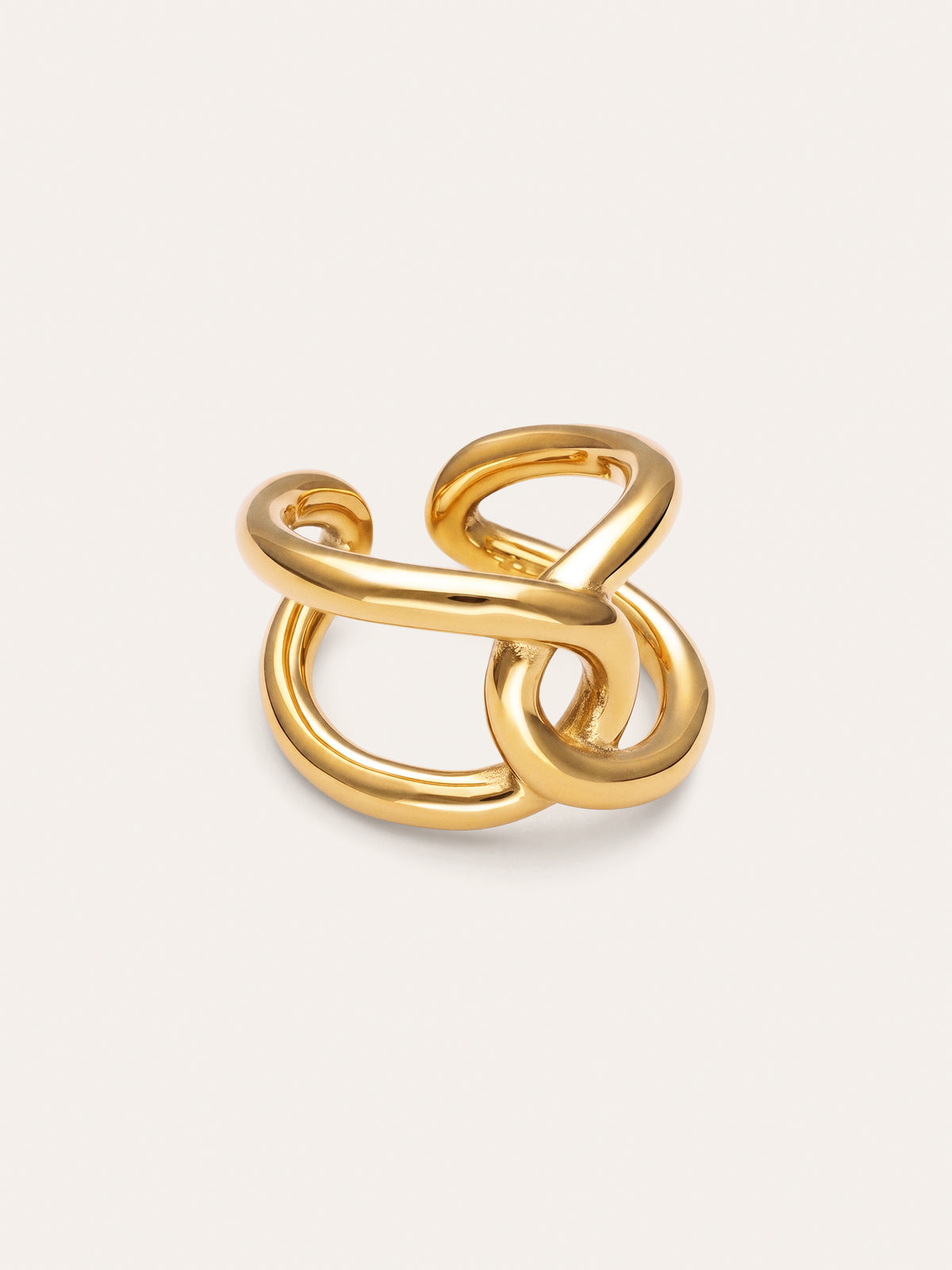 Ring One Link Edelstahl mit 18kt Goldbeschichtung