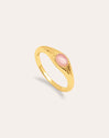 Anillo Olivia Rose Quartz Plata Baño Oro