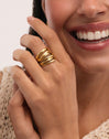 Ondina Ring Gold Plated Steel