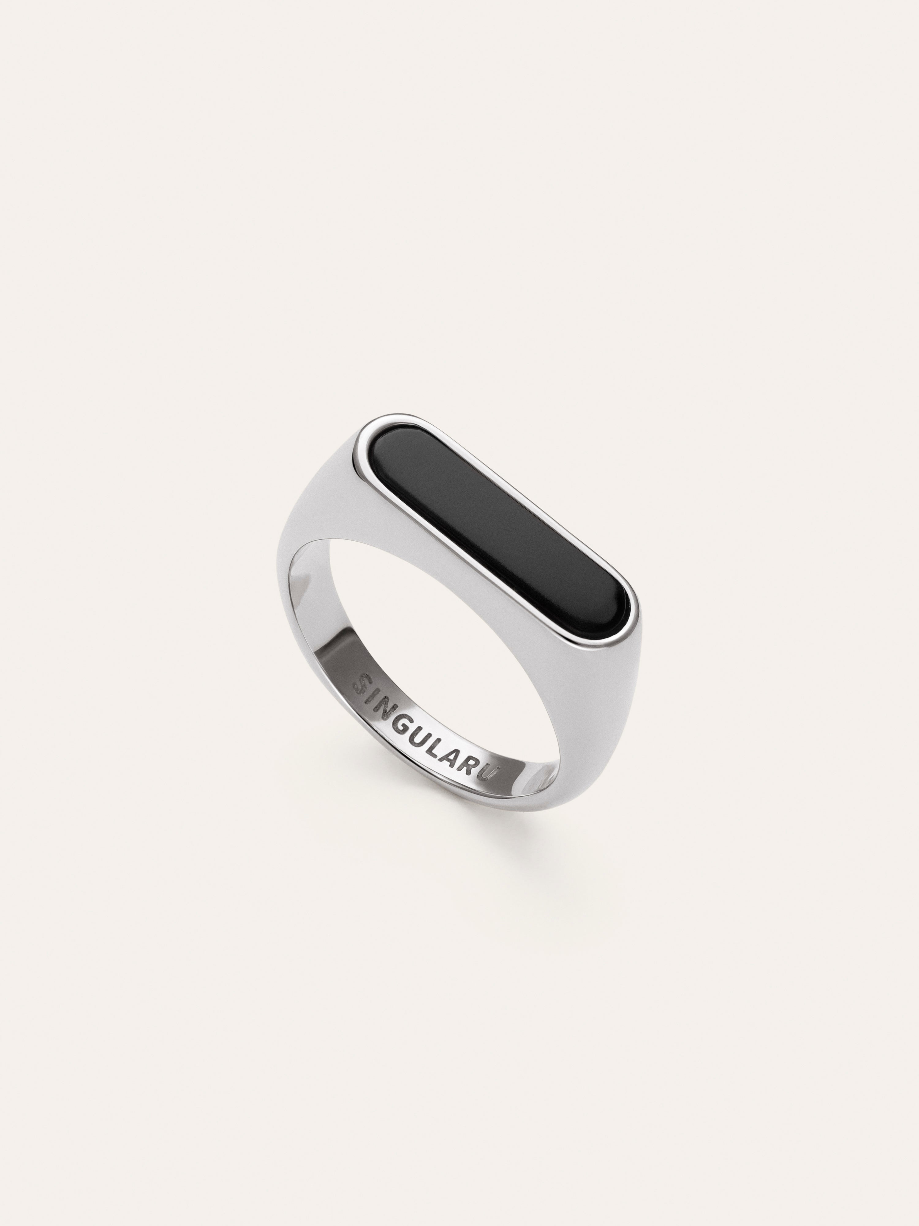 Anillo Proa Negro Acero