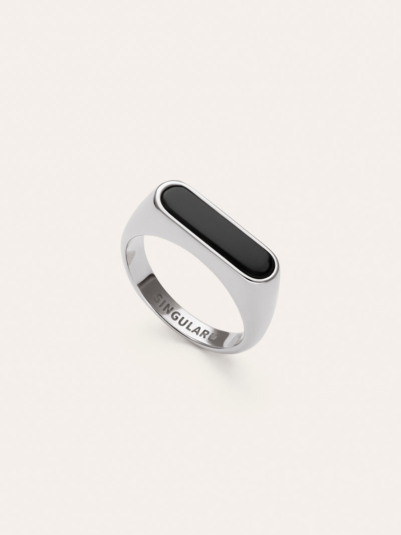Anillo Proa Negro Acero
