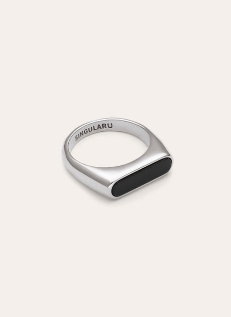 Anillo Proa Negro Acero