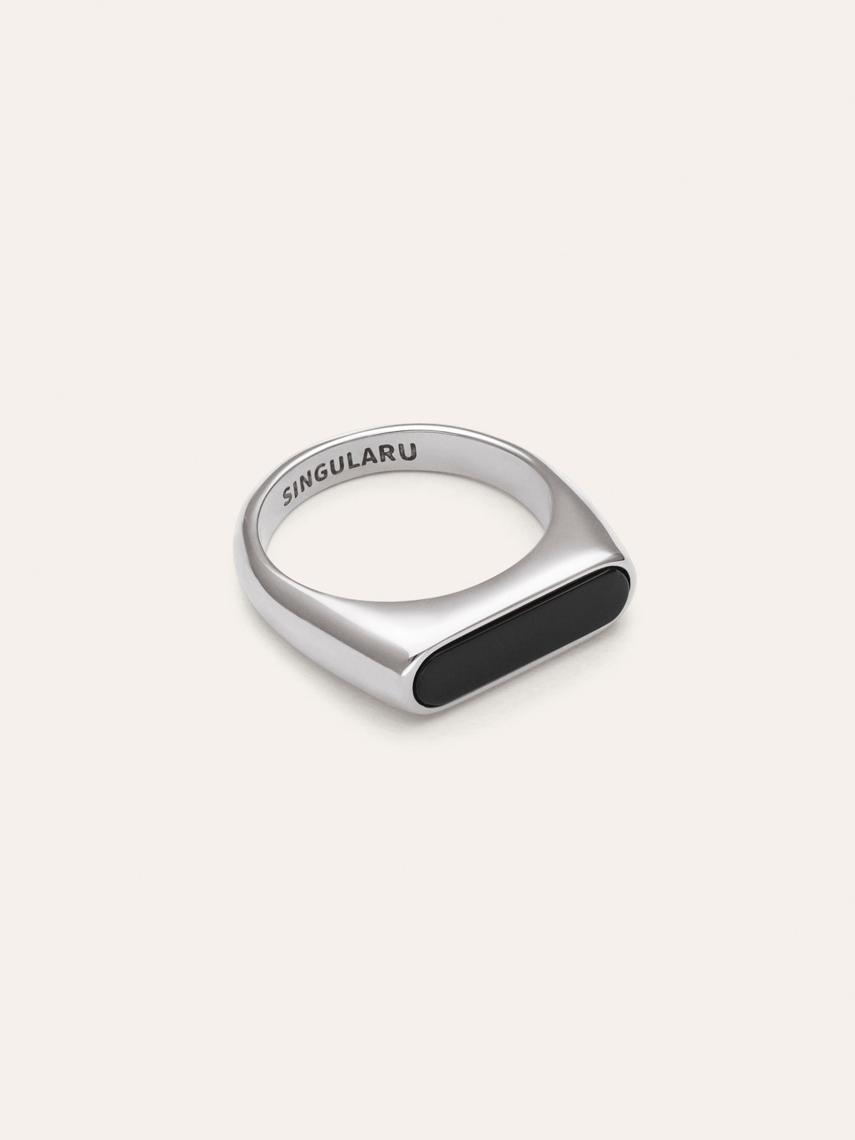 Anillo Proa Negro Acero