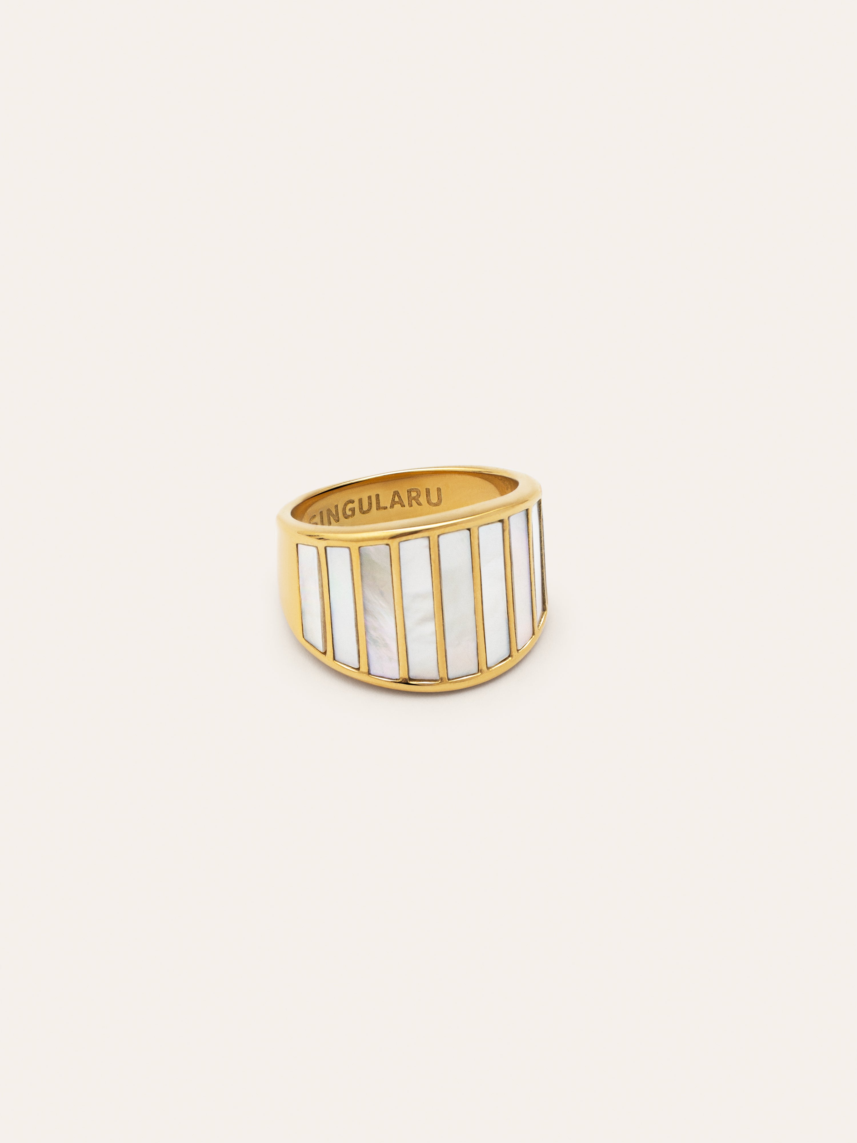 Siren Shells Stainless Steel Gold Ring
