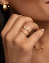Anello Spiral Spark Placcatura oro - puesto en modelo