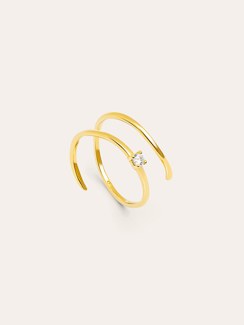 Anello Spiral Spark Placcatura oro