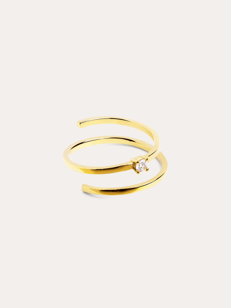 Anello Spiral Spark Placcatura oro