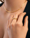 Anillo Story Acero Baño Oro