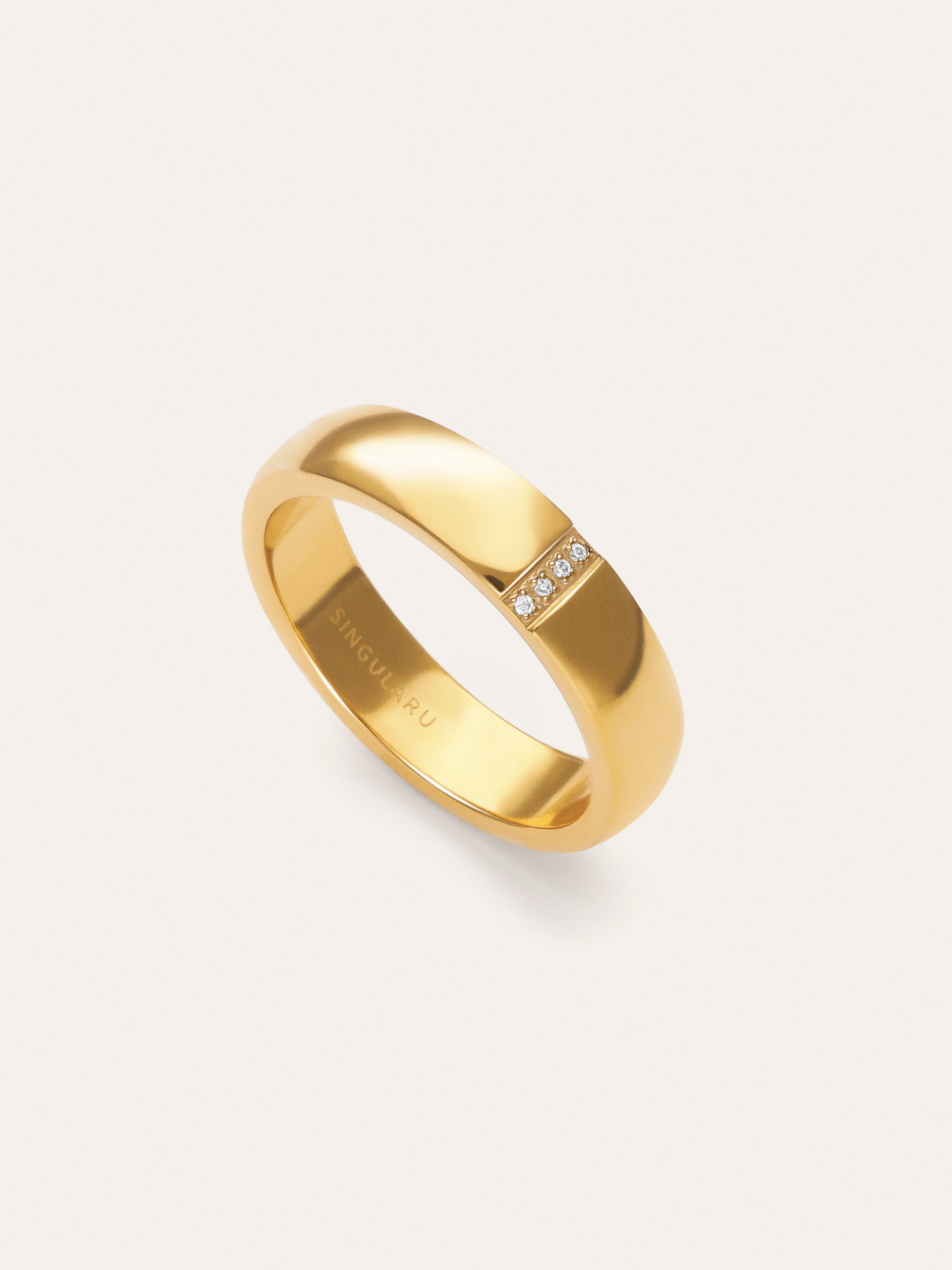 Starla Sparks Stainless Steel Gold Ring