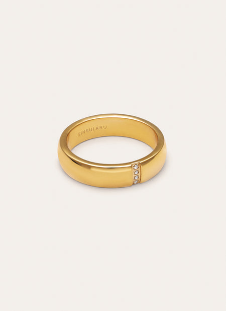 Starla Sparks Stainless Steel Gold Ring