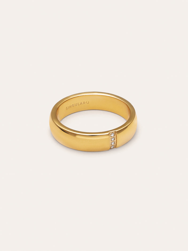 Starla Sparks Stainless Steel Gold Ring