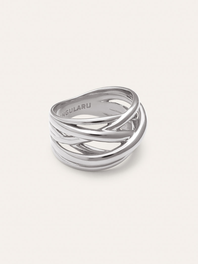 Triple Cross Stainless Steel Ring