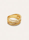 Triple Cross Spark Gold Ring