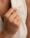 Anillo Trébol Baño Oro