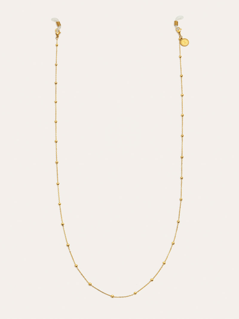 Dots Ibiza Stainless Steel Gold Glasses Strap