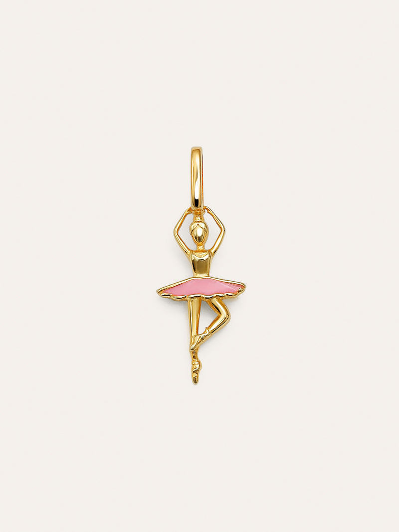Charm Bailarina Banho de Ouro