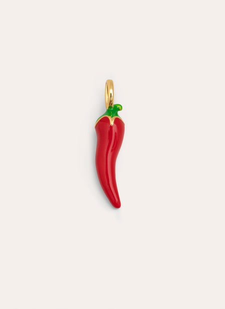 Charm Chili Pepper Baño Oro