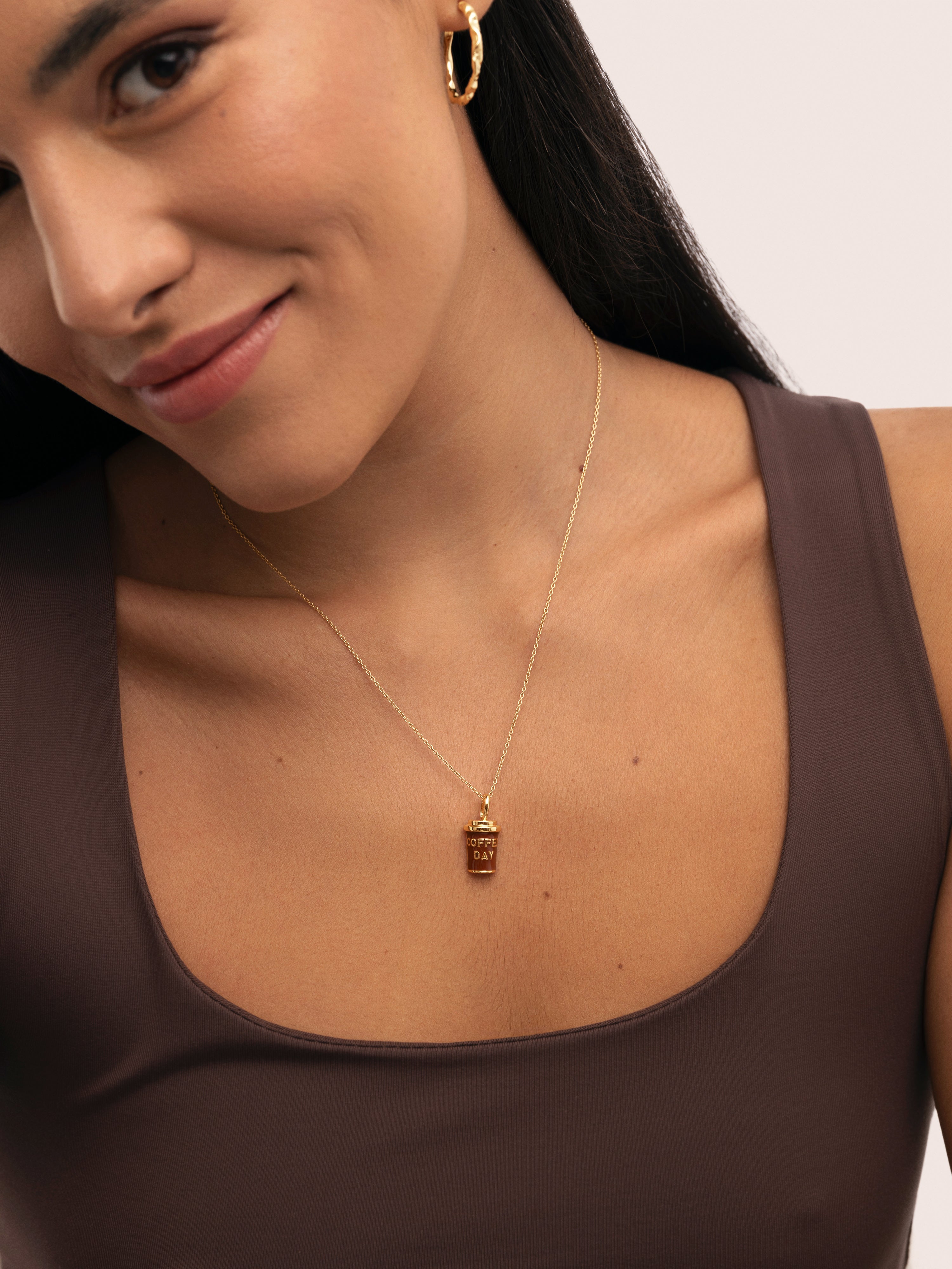 Coffee Gold Charm