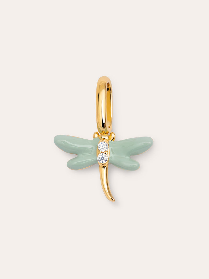 Charm Libellule Plaqué Or