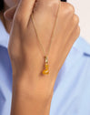 Charm Llama Stone Plata Baño Oro - vista 6