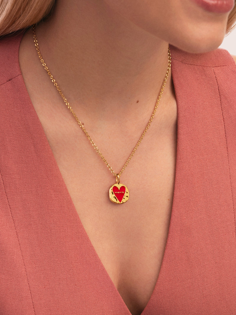 Lovely Heart Mama Gold Charm