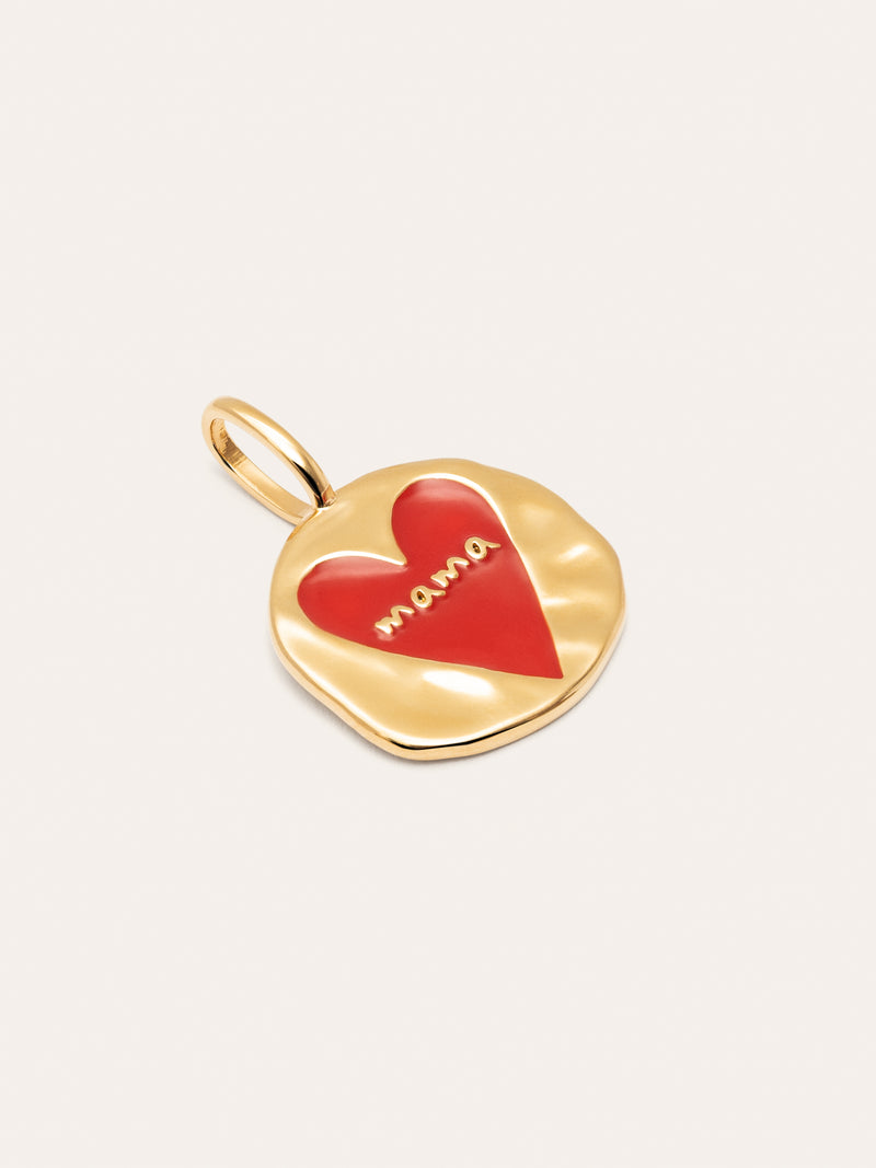 Lovely Heart Mama Gold Charm