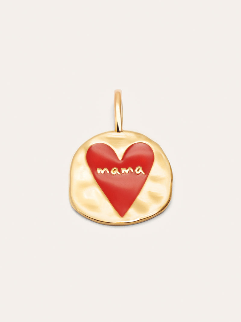 Lovely Heart Mama Gold Charm