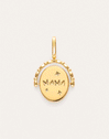 Double Mamá Lovely Heart Gold Medallion Charm